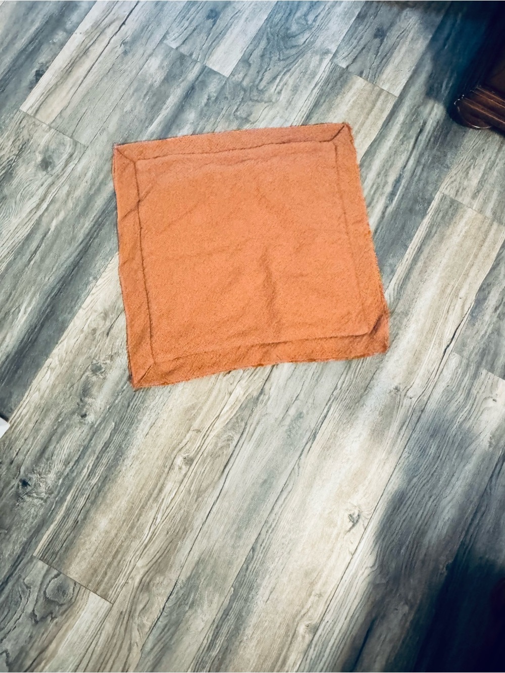 Orange Plush Square Accent Cloth - Unbranded Home Accent